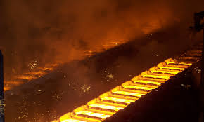 Blast furnace chip worker