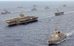US navy ships carrying marines approach the Arabian Sea