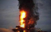 Offshore Blaze at Gulf of Mexico Oil Rig