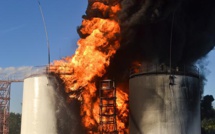 Ukrainian Village on Fire: Smoke Pillars and Black Rain
